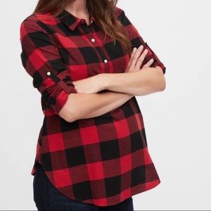 Gap Maternity Buffalo Plaid Button Down